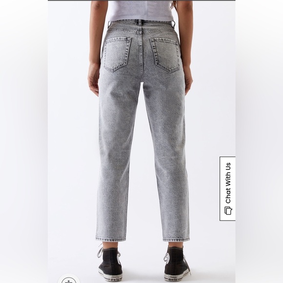 Pacsun Gray High Rise Straight Jeans Size 25 - Picture 3 of 7
